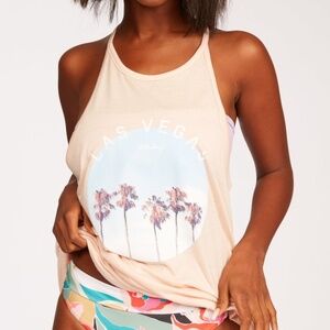 NWT BILLABONG PINK GRAPHIC TANK -  S